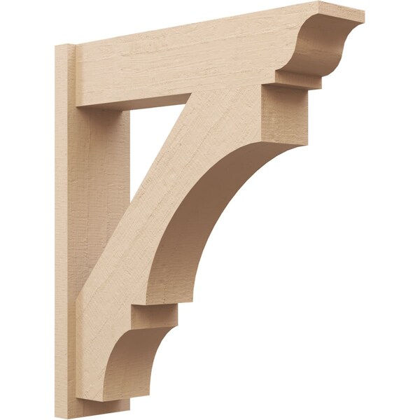 Ekena Millwork 8-in W x 32-in D x 36-in H Balboa Trad Rough Cedar Woodgrain TimberThane Outlooker, Primed Tan OUTUR080X32X36BOA04RCPR - main